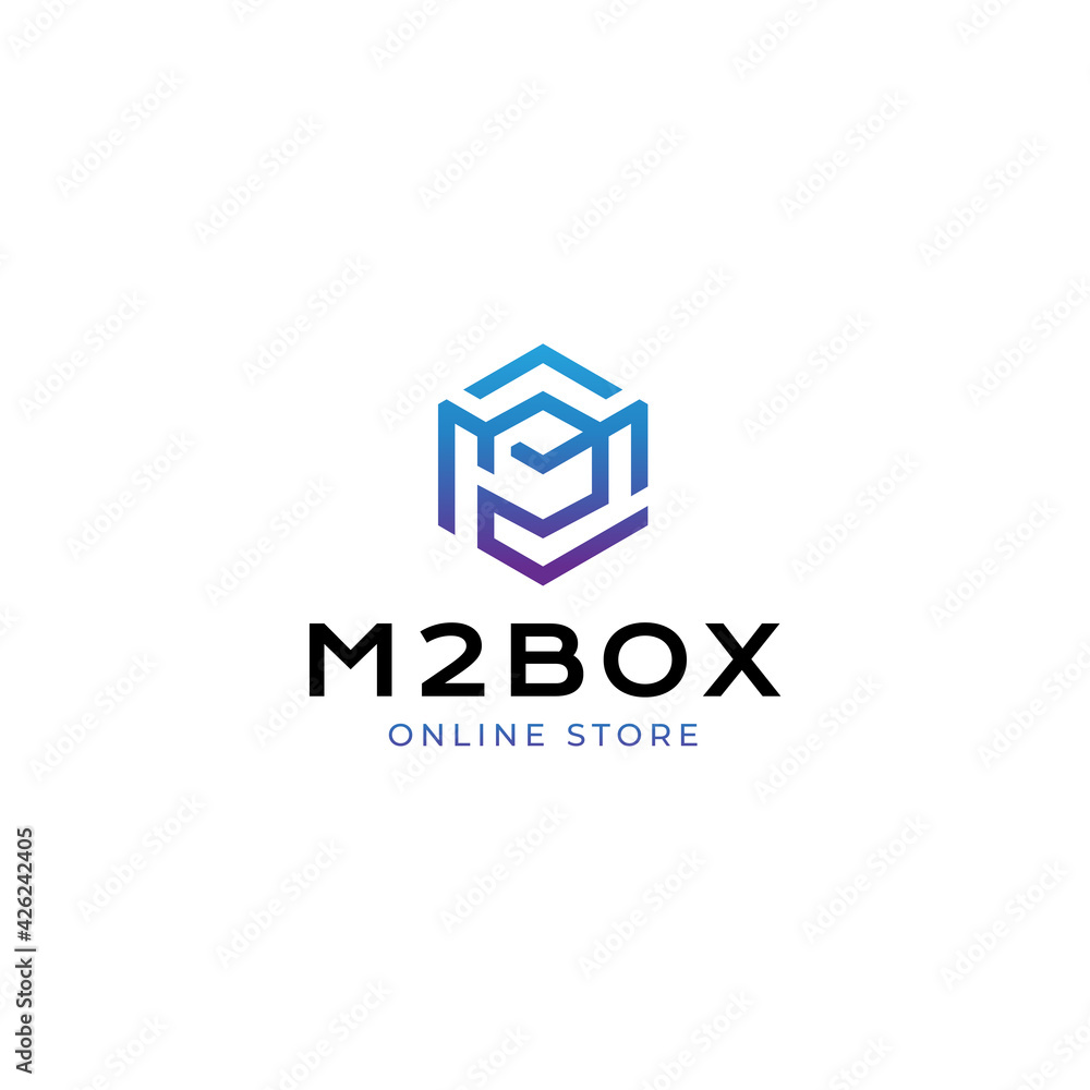 m box logo vector icon illustration modern style for your business m box logo vector icon illustration modern style for your business