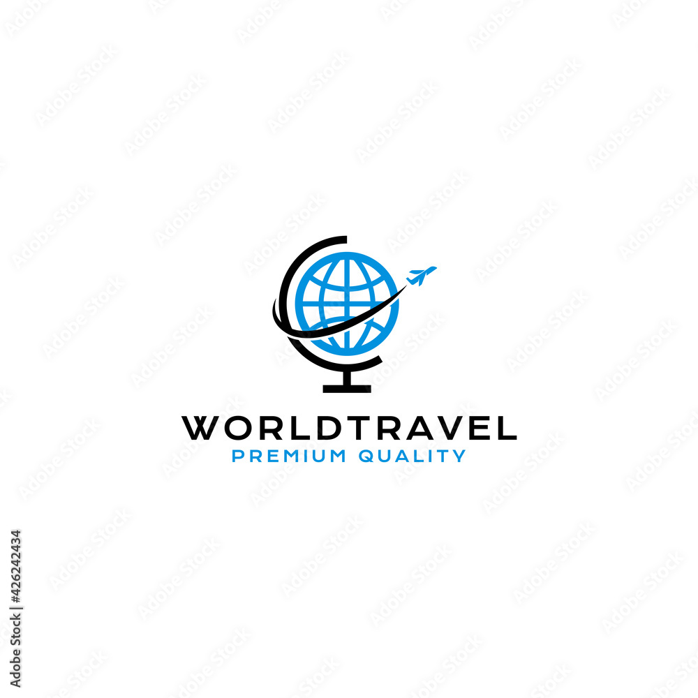 world travel logo vector icon illustration modern style for your business world travel logo vector icon illustration modern style for your business