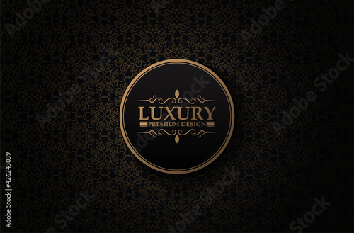 Luxury dark ornament pattern design background