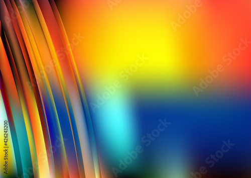 Abstract Shiny Red Yellow and Blue Background Image