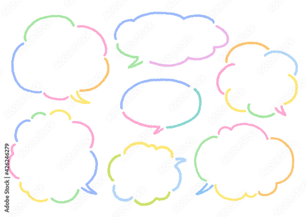 パステルカラーの吹き出しのイラスト素材 Stock Vector Adobe Stock