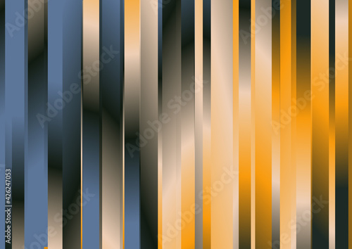 Vertical Stripes Blue Orange and Brown Gradient Background