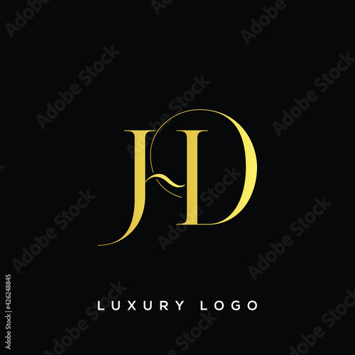 HD letter logo alphabet monogram icon symbol
