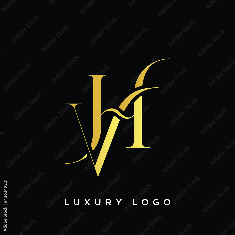 Initial Letter Hv Logo Luxury Vector: Vector có sẵn (miễn phí bản quyền)  1526729321 | Shutterstock