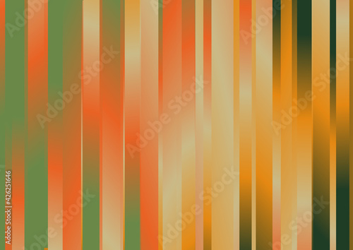Orange and Green Gradient Parallel Vertical Stripes Background
