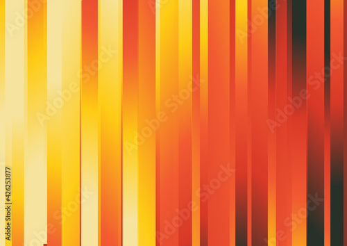 Red and Yellow Gradient Parallel Vertical Stripes Background Vector Image