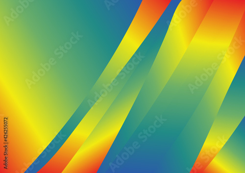 Abstract Red Yellow and Blue Gradient Diagonal Background