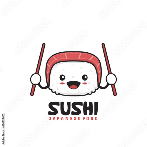 cute sushi cartoon roll