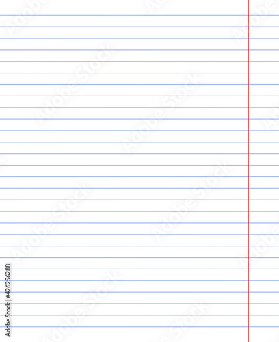 Grid paper. Abstract striped background with color horizontal lines. Geometric pattern for school, wallpaper, textures, notebook. Lined paper blank isolated on transparent background