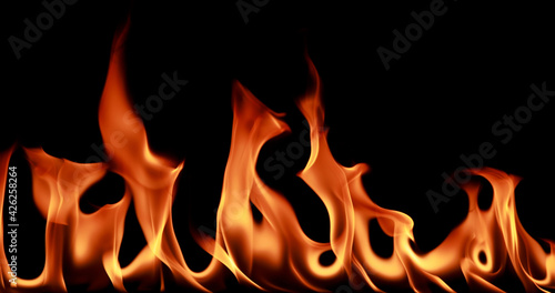 closeup Fire flame abstract background 