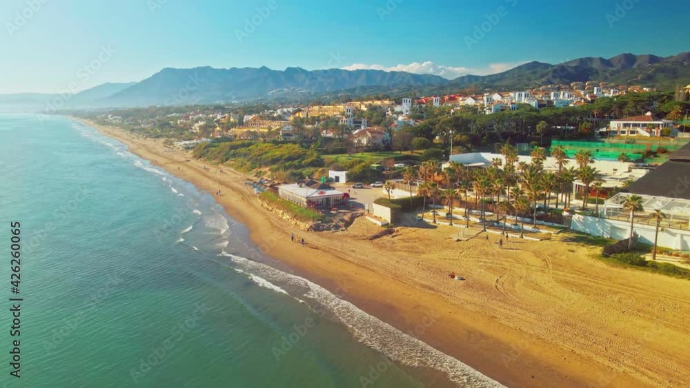 Sunny day at Calahonda, south of Spain. Aerial pov Sunny day at Calahonda, south of Spain. Aerial pov