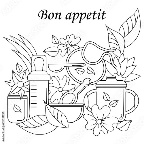 Bon appetit. The concept of natural eco-friendly baby food.