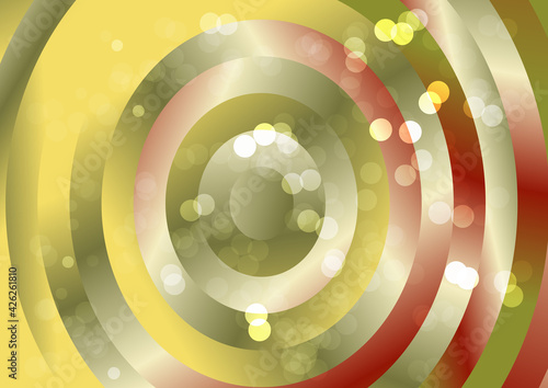 Red Yellow and Green Gradient Concentric Circles Background