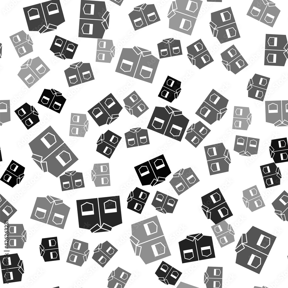Black Shirt icon isolated seamless pattern on white background. Vector