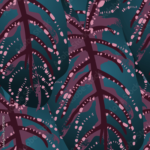 Tropical Leaf. Modern Motif. Jungle Print. Foliage
