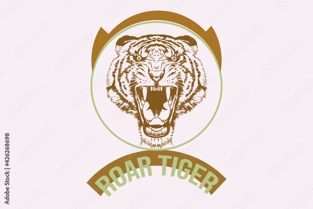 Roar tiger t shirt design
