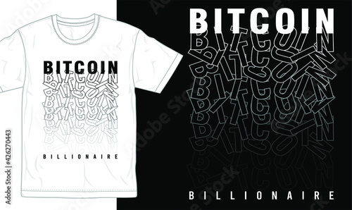 bitcoin slogan and logo t shirt design 