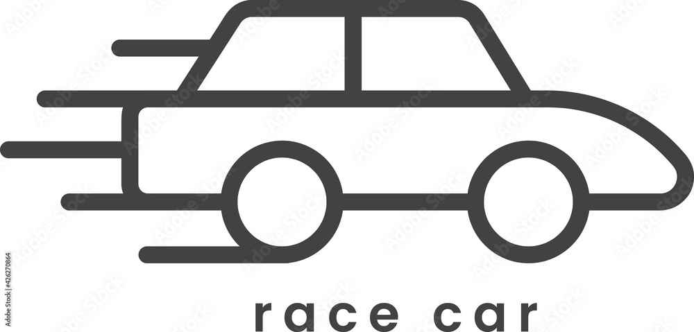 car thin line icon for sign system. Modern vector illustration car thin line icon for sign system. Modern vector illustration
