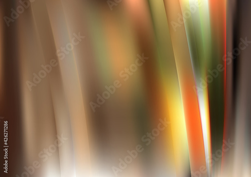 Brown and Green Shiny Vertical Lines Background Illustration
