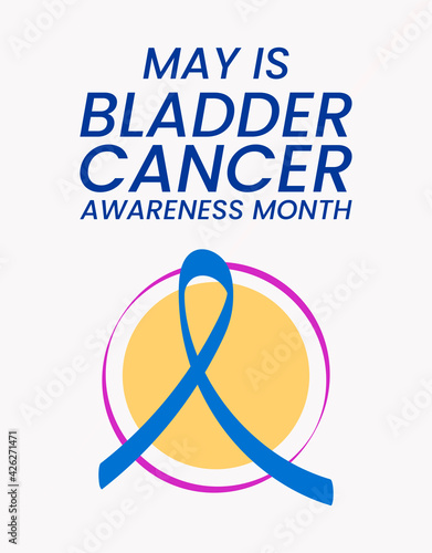 Bladder cancer awareness month concept. Vector illustration. .