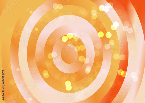 Red Orange and White Concentric Circles Background