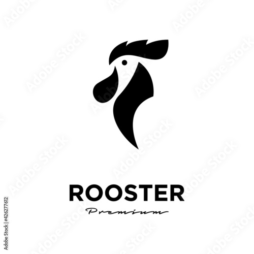 Rooster icon logo design template Vector Illustration