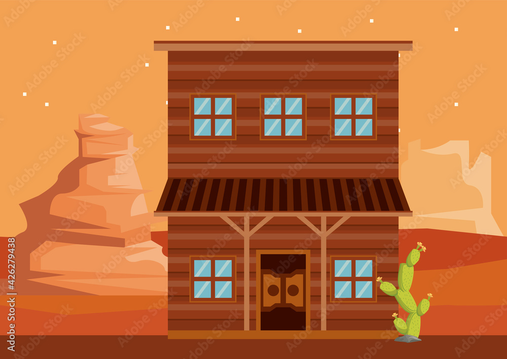 Obraz premium wild west store