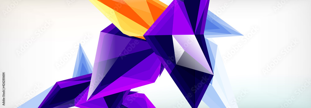 Vector 3d triangles and pyramids abstract background for business or technology presentations, internet posters or web brochure covers Vector 3d triangles and pyramids abstract background for business or technology presentations, internet posters or web brochure covers