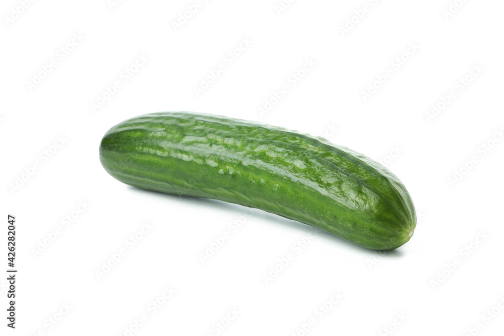 Fresh ripe cucumber isolated on white background Fresh ripe cucumber isolated on white background
