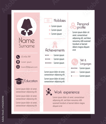businesswoman cv template