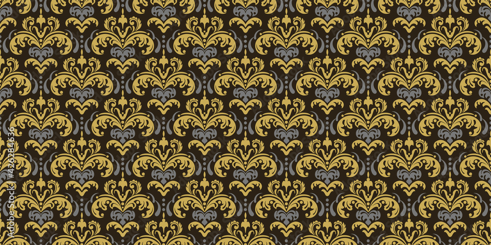 Floral background pattern in vintage style, wallpaper. Seamless pattern, texture for your design. Vector graphics 
