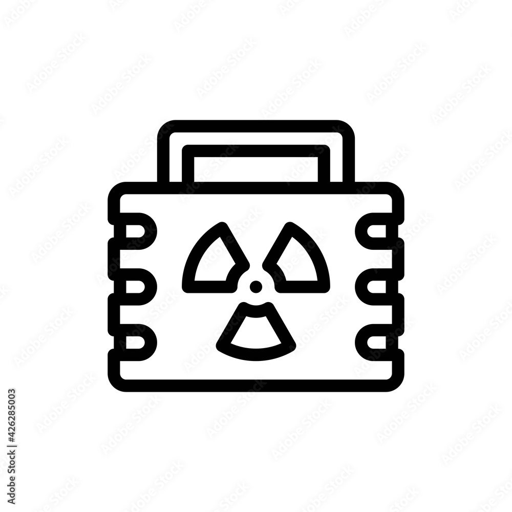 radiation icon in line style isolated on white background. EPS 10 radiation icon in line style isolated on white background. EPS 10
