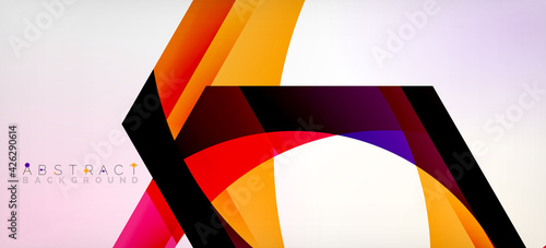 Vector color hexagons geometric abstract background