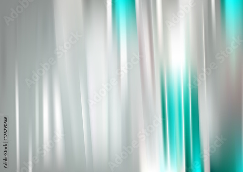 Abstract Grey and Turquoise Shiny Vertical Lines Background Design