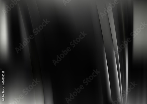 Abstract Black and Grey Shiny Vertical Lines and Stripes Background Graphic