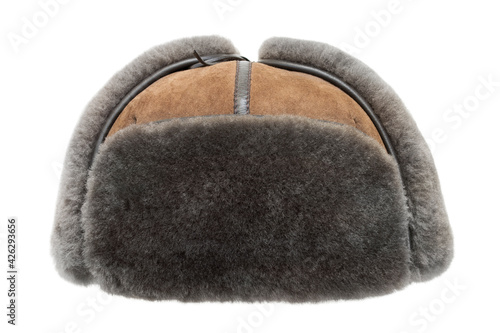 Fur hat isolated photo