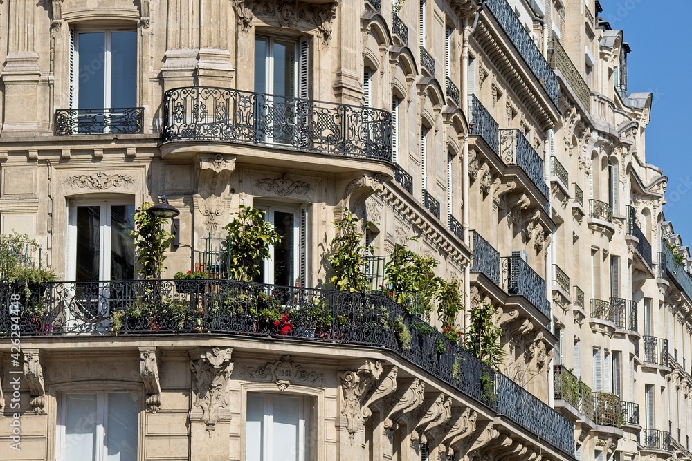 facade of the house in paris