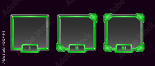 set of stone jelly game ui border avatar frame with grade for gui asset elements