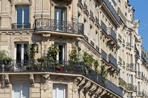 facade of the house in paris