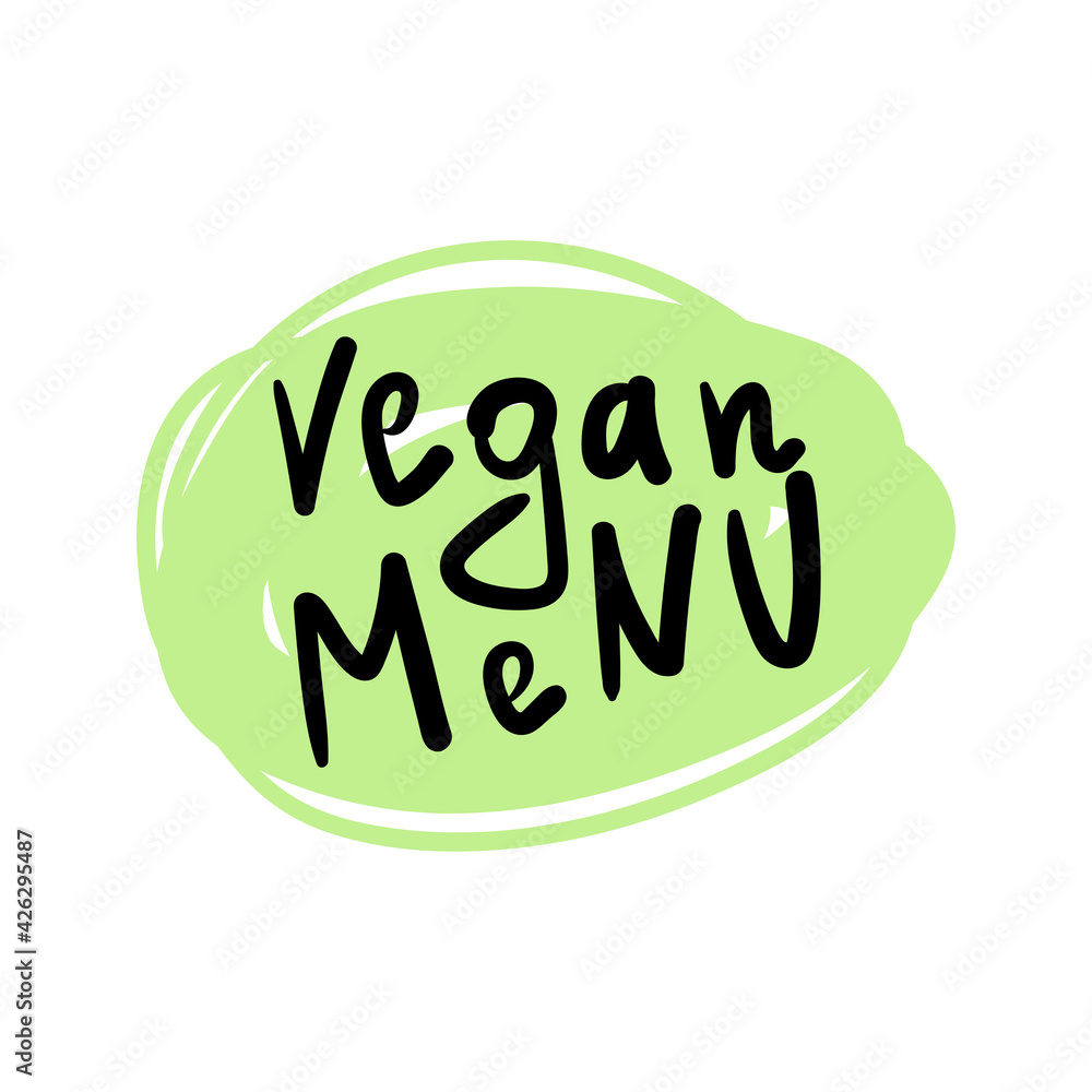 Obraz vegan logo icon