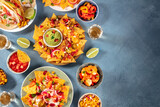 Mexican food banner with various dishes of Mexican cuisine