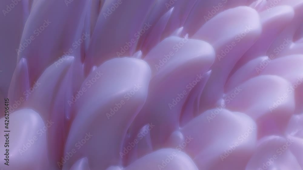 smooth three-dimensional animated surface in purple. abstract loop. 3d render smooth three-dimensional animated surface in purple. abstract loop. 3d render