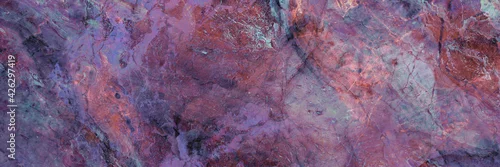 Panel kuchenny z motywem Purple Abstract marble texture background High resolution. Luxury purple marbel for design. counter top view of natural tiles stone in glitter pattern and luxurious. polished purple agate crystal slab