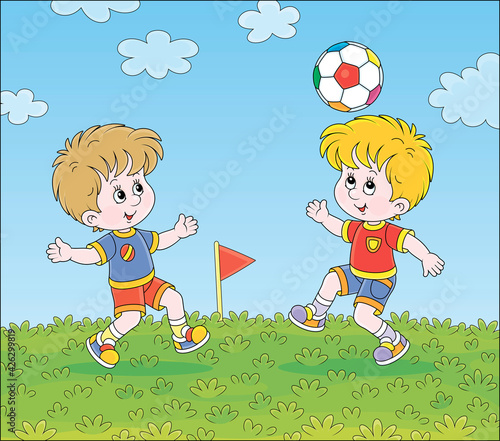 Little football players wit...