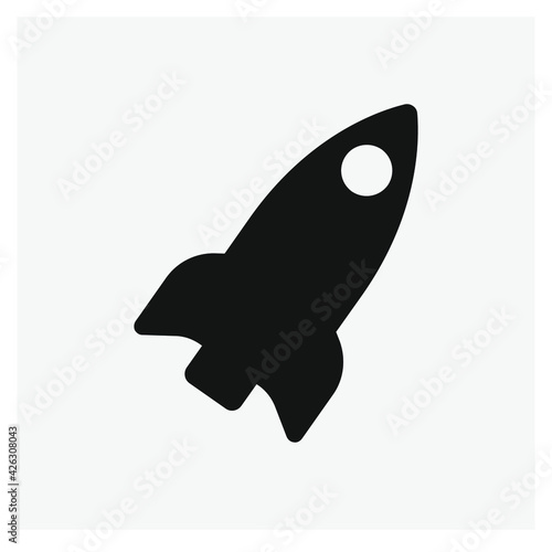 Rocket vector icon. Editable stroke. Linear style sign for use on web design and mobile apps, logo. Symbol illustration. Pixel vector graphics - Vector