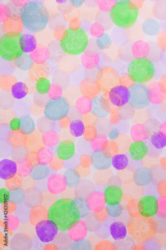 hand-drawn texture with a marker or felt-tip pen colored dots