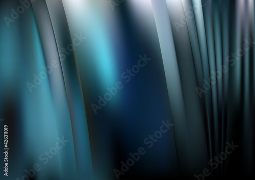 Blue Grey and Black Shiny Vertical Lines and Stripes Background Vector Eps