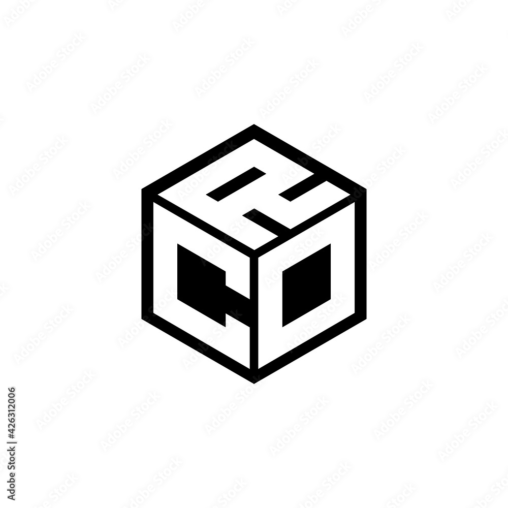 CDR letter logo design with white background in illustrator, cube logo ...