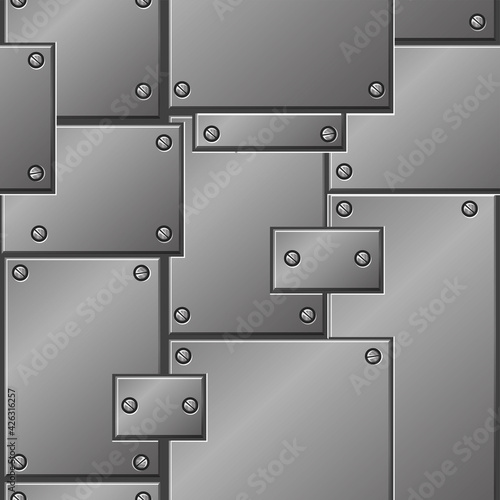 Seamless pattern metal, iron plates for graphic design.