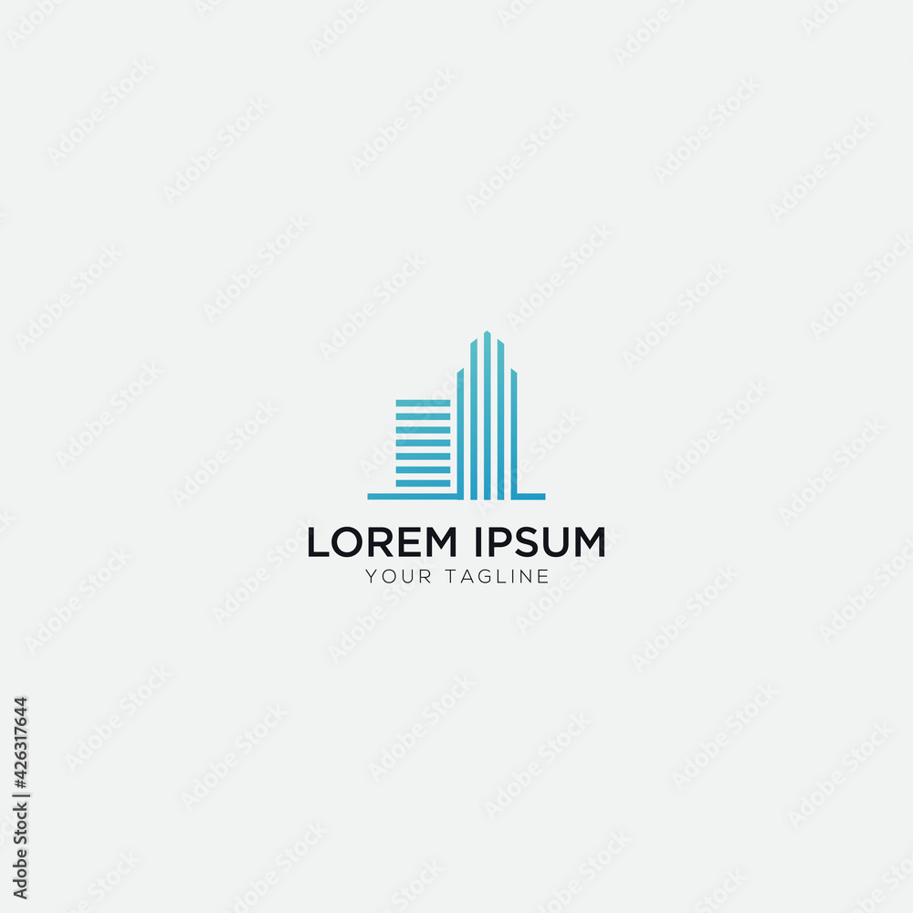 building skyline town home logo building skyline town home logo